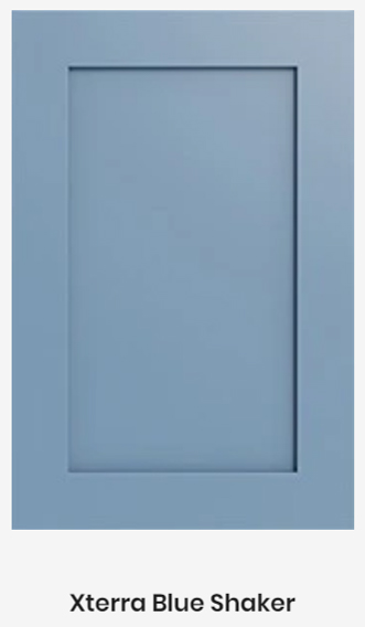 cabinet door style sample - xterra blue shaker